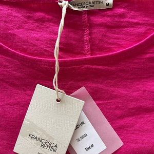 NYT Francesca Bettini | Gorgeous 100% Italian linen fuchsia / hot pink shirt (M)
